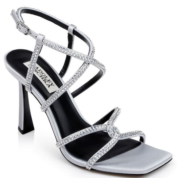 Badgley Mischka Women's Brooke Strappy Bejeweled Stiletto Sandals Heels Size 9.5 - Picture 1 of 11